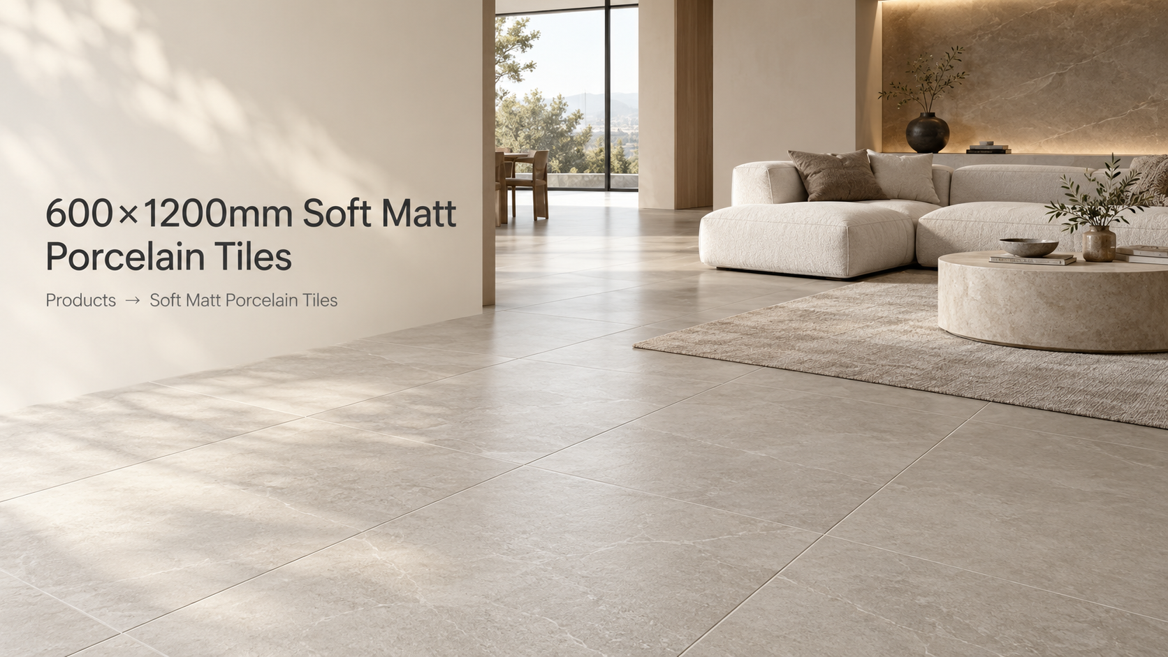 600×1200mm Soft Matt Porcelain Tiles