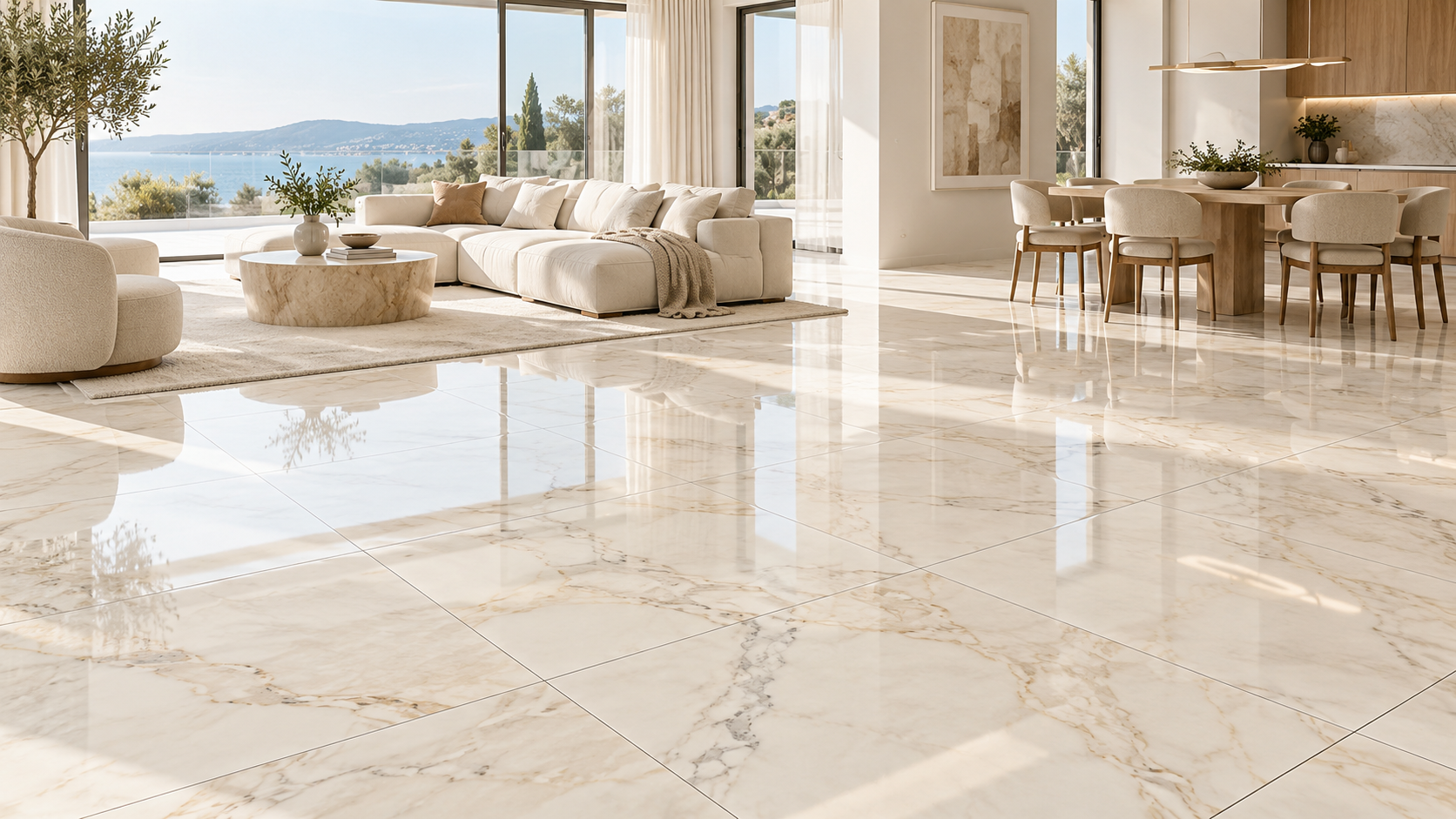 1000×1000mm Polished Glazed Porcelain Tiles