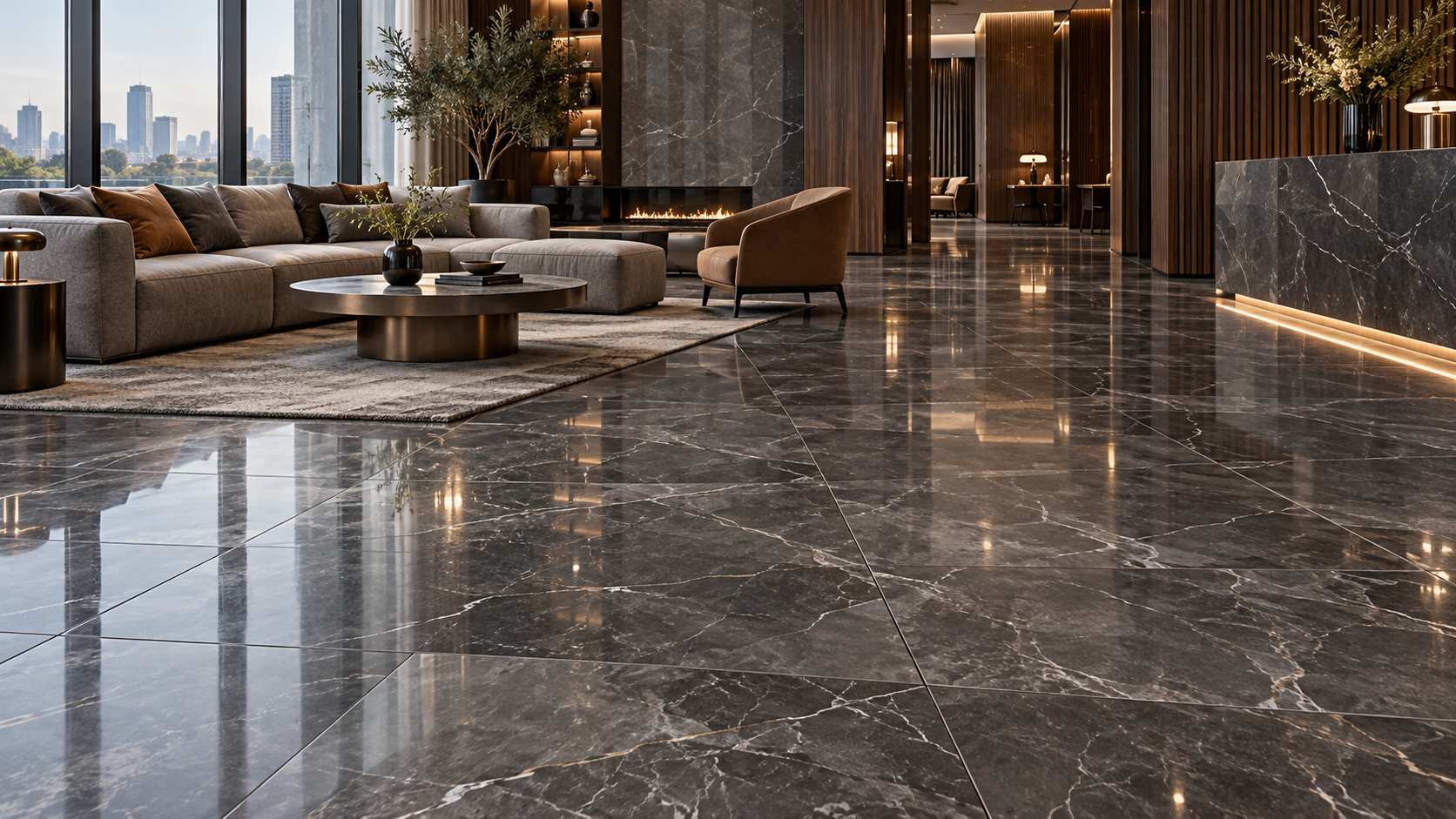 1000×1000mm Polished Glazed Porcelain Tiles