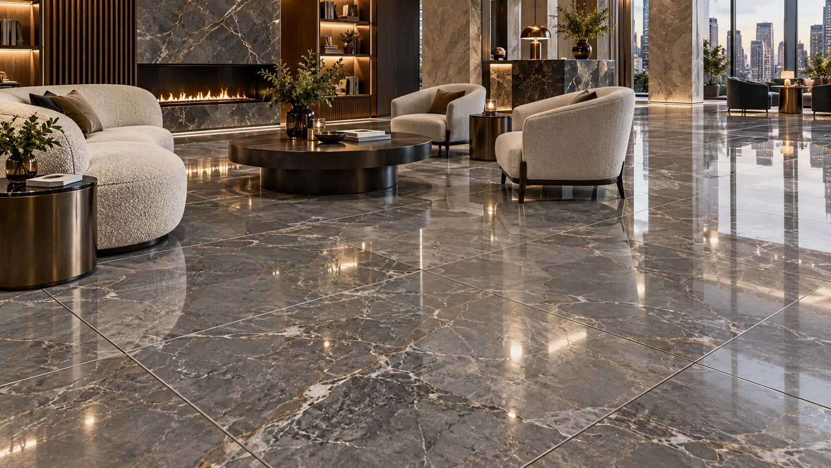 1200×1200mm Polished Glazed Porcelain Tiles