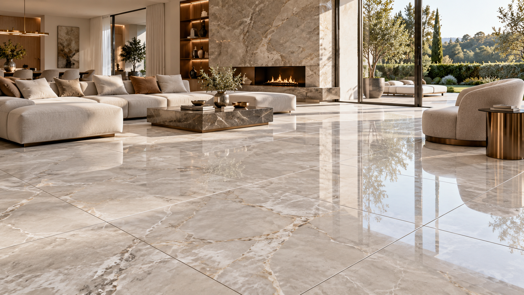 1200×1200mm Polished Glazed Porcelain Tiles
