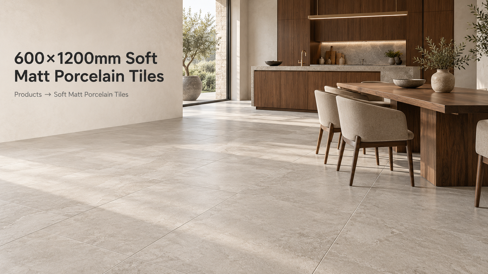 600×1200mm Soft Matt Porcelain Tiles