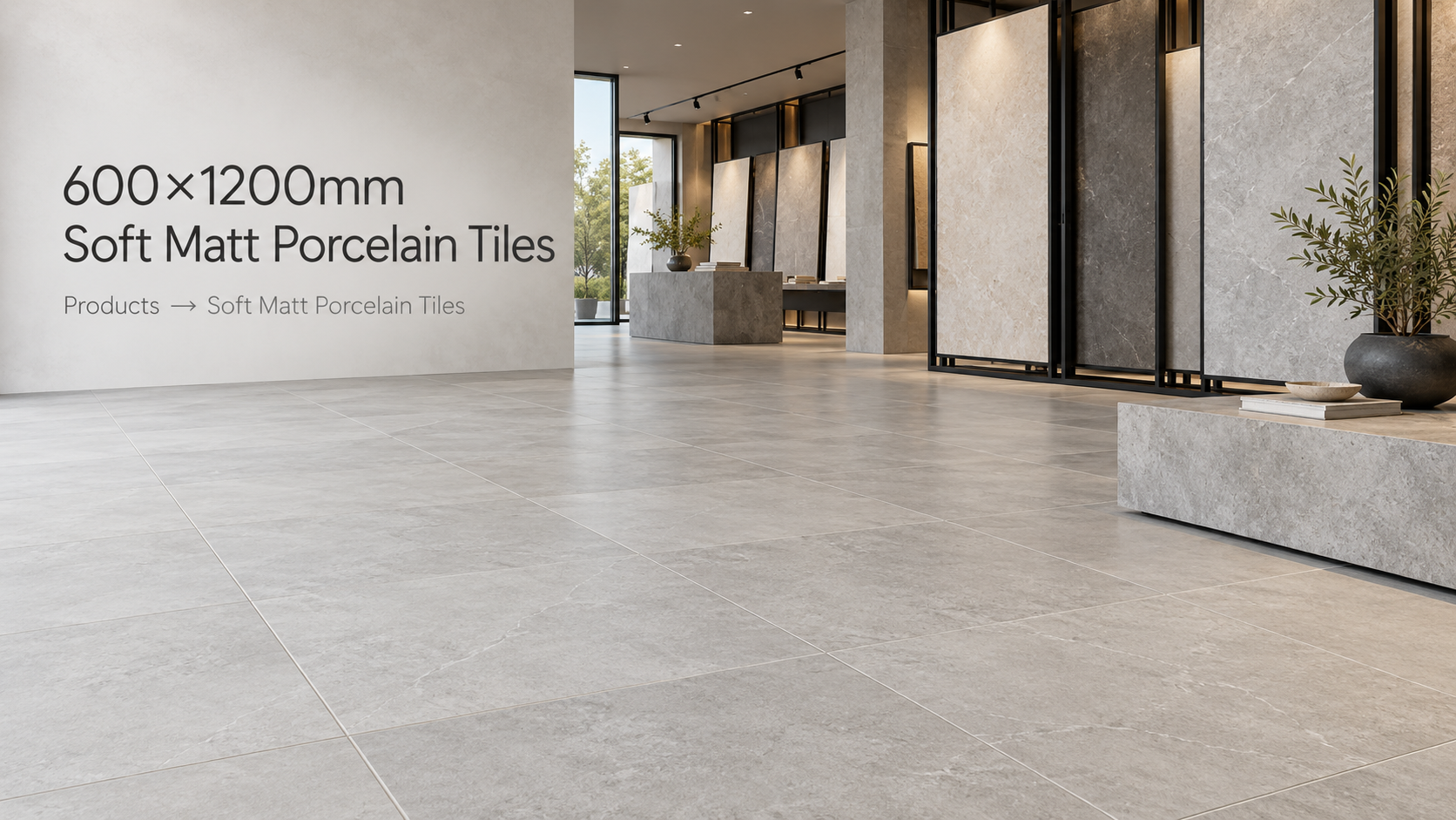 600×1200mm Soft Matt Porcelain Tiles